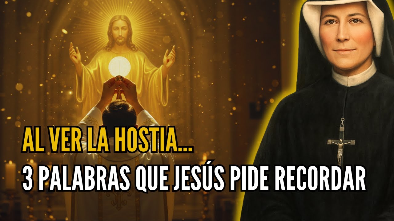 Santa Faustina revela: las 3 palabras que hacen aparecer a Jesús en la hostia elevada