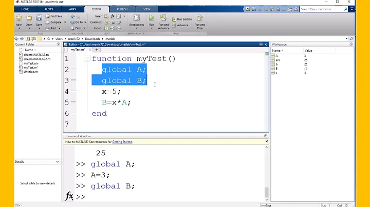 MATLAB global variables