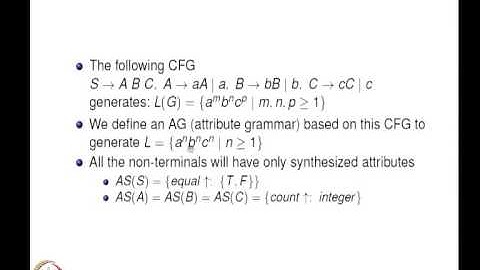 Mod-04 Lec-12 Semantic Analysis with Attribute Grammars Part 1