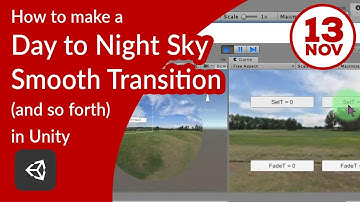 How to make a Day to Night Sky smooth fade transition using custom "skybox" : sphere/dome object sky