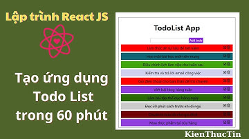 Học lập trình React qua ứng dụng Todo List
