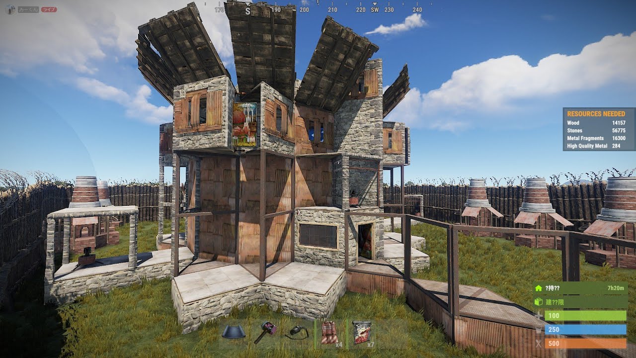 Pc版 Rust 建築サーバーで建築してみるよ Youtube