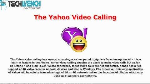 Yahoo Messenger Application with a 3G Video Chat
