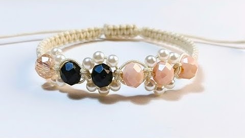 How to Make Macrame Bracelet Square Knot with Beads | Macrame Bracelet Tutorial for Beginners