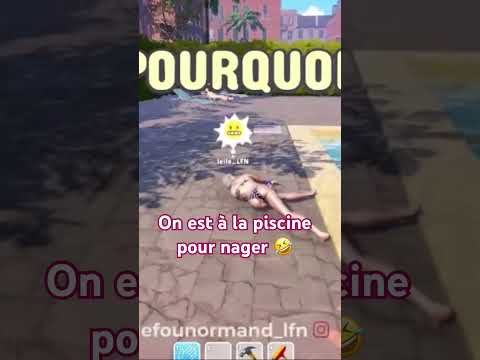 On est à la piscine pour nager Leila 😅🤣#shorts #trending #waterparksimulator #video