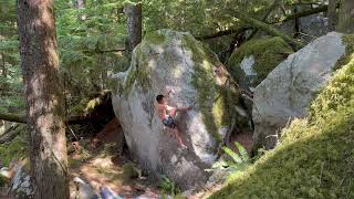 Sage Against the Machine (V6) - Squamish Bouldering: North Wall Boulders
