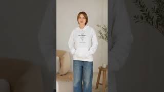 Hoodie — “Still Becoming” Minimal Floral Inspirational Pullover