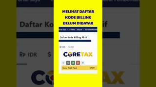 Melihat Kode Billing Belum Dibayar