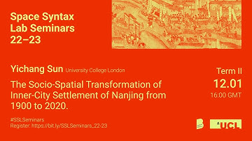 The Socio-Spatial Transformation of Inner-City Settlement of Nanjing from 1900 to 2020.