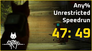 Stray - Any% Unrestricted Speedrun - 47min49s [World Record]