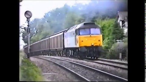 Class 47 with Class 37 banking top of the Lickey in 1991