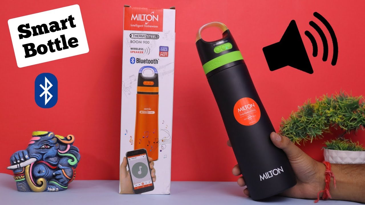 milton water bottle with bluetooth speaker