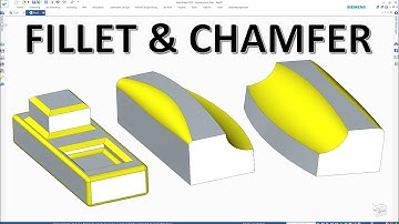 Solid Edge Tutorials #18 | Modeling | How to use Fillet, Chamfer, Blend in Solid Edge