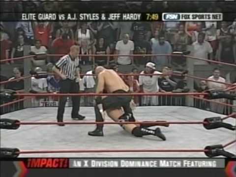 TNA Impact AJ Styles & Jeff Hardy vs The Elite Guard (Hotstuff Hernandez & Onyx)
