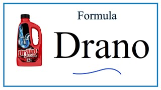 Chemical Formula For Drano Drain Cleaner