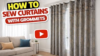 CURTAINS CUTTING AND STITCHING :HOW TO MAKE GROMET/ EYELETS CURTAINS
