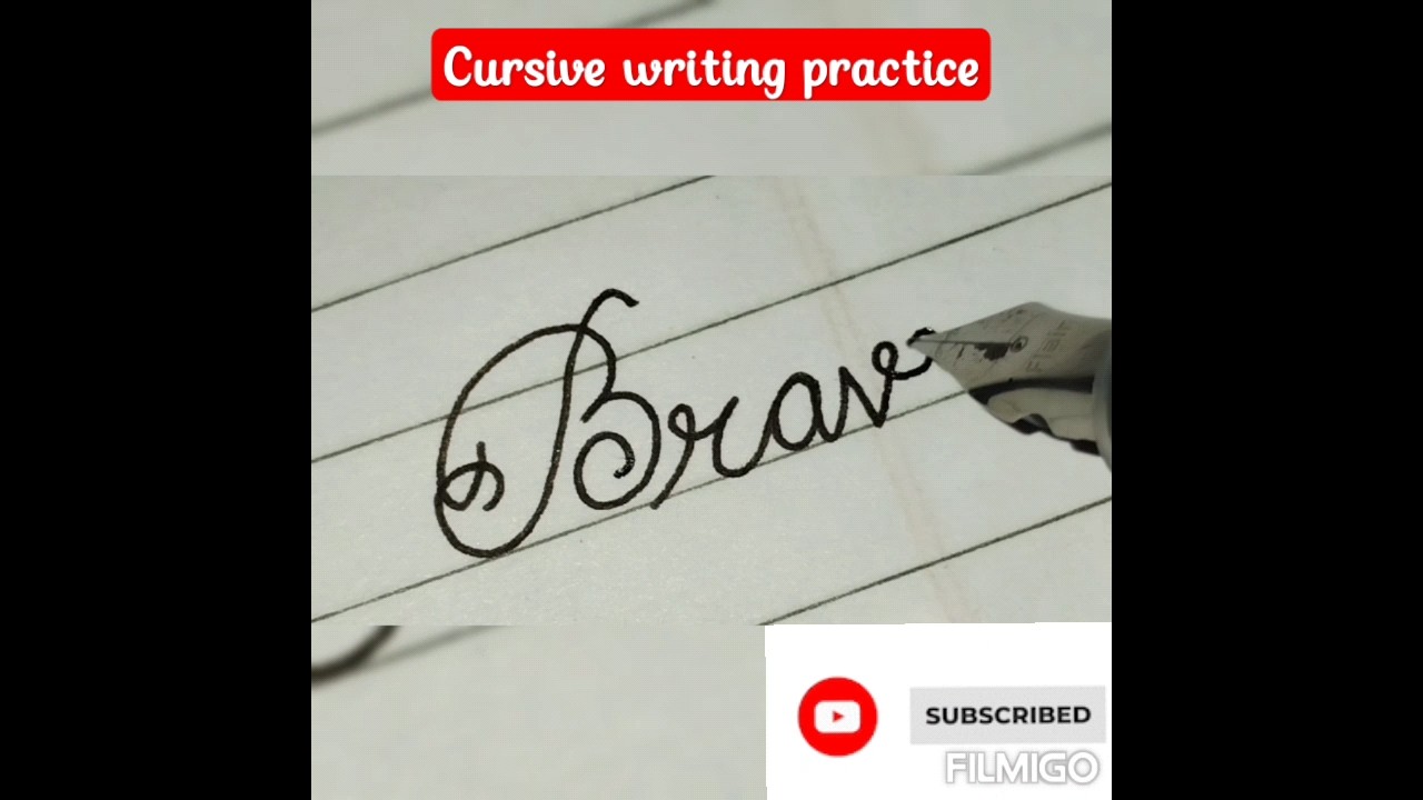 Brave In Cursive Writing Youtubeshorts Trending YouTube Hq720