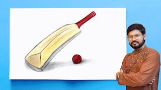 easy cricket bat drawing