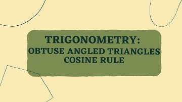 COSINE RULE | TRIGONOMETRY 5/8 | O LEVELS 4024 | IGCSE 0580