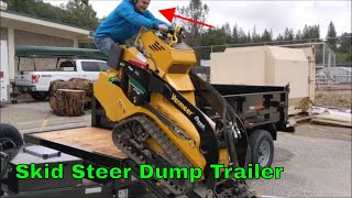 Mini Skid Steer Dump Trailer Build and Use for Tree Work