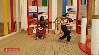 DJEMBE JAMMING WITH A PASSIONATE DANCER FROM COLOMBIA 🔥