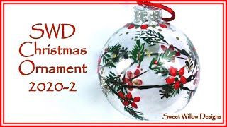 How to Dot Paint #083  SWD Christmas Ornament 20202 @SweetWillowDsgn #dotmandala #dotart