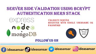 server-side validation using bcrypt  authentication #mernstack6