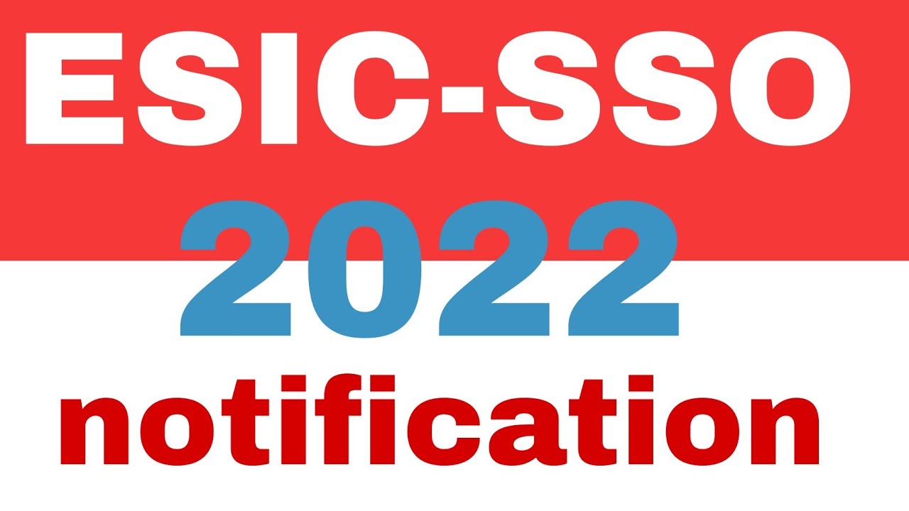 ESIC SSO notification || esic SSO officer level notification || 