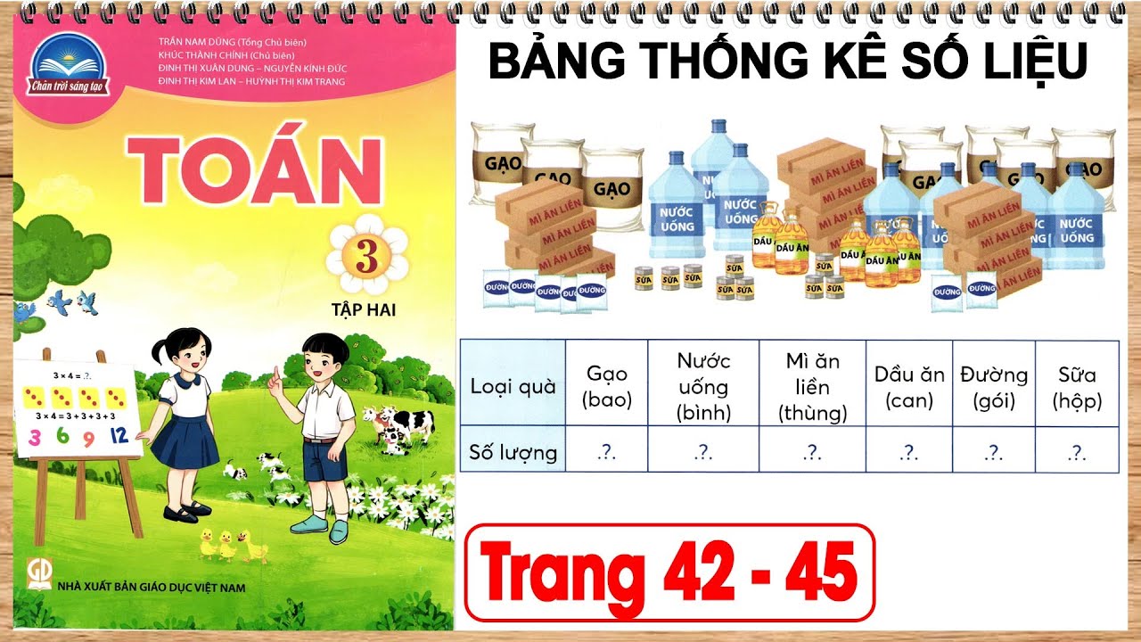Toán 3 chân trời sáng tạo tập 2 trang 42 | Bảng thống kê số liệu