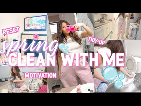 🧽🧹🫧🌷QUICK SPRING RESET AND CLEAN WITH ME| Selah Christeen