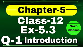 Class 12 Ex 5.3 Q1 Math | Differentiability | Q1 Ex 5.3 Class 12 Math | Ex 5.3 Q1 Class 12 Math