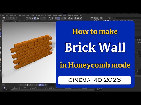 How to a make a brick wall using Honeycomb mode in Cinema 4D 2023  @MaxonVFX​