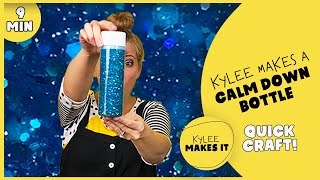 Kylee Makes a Calm Down Bottle | Calming Kids Art Video | Sensory Activity for Children with Anxiety