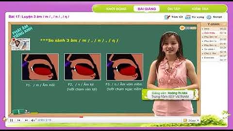 Luyện phát âm tiếng Anh - Bài 17: Luyện 3 âm m n η