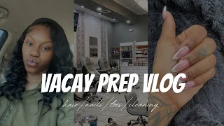 vacation prep vlog: hair| nails| lashes