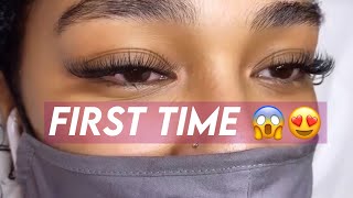 Getting Lash Extension For The First Time | The Process, Experience, Reaction