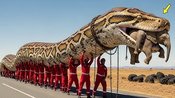 Heroic Rescue Team Saves Autistic Elephant from a Deadly Giant Python Attack 🐘🐍