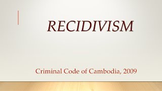 RECIDIVISM