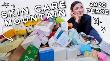 MASSIVE END OF YEAR SKIN CARE PURGE | Beauty Declutter, Organize, and Clean with me 2020