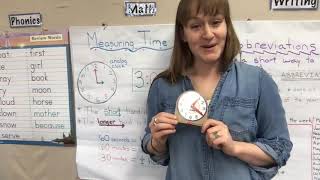 Time / Clocks Review of Anchor Chart