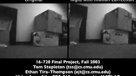 Software camera stabilization on a legged robot 1