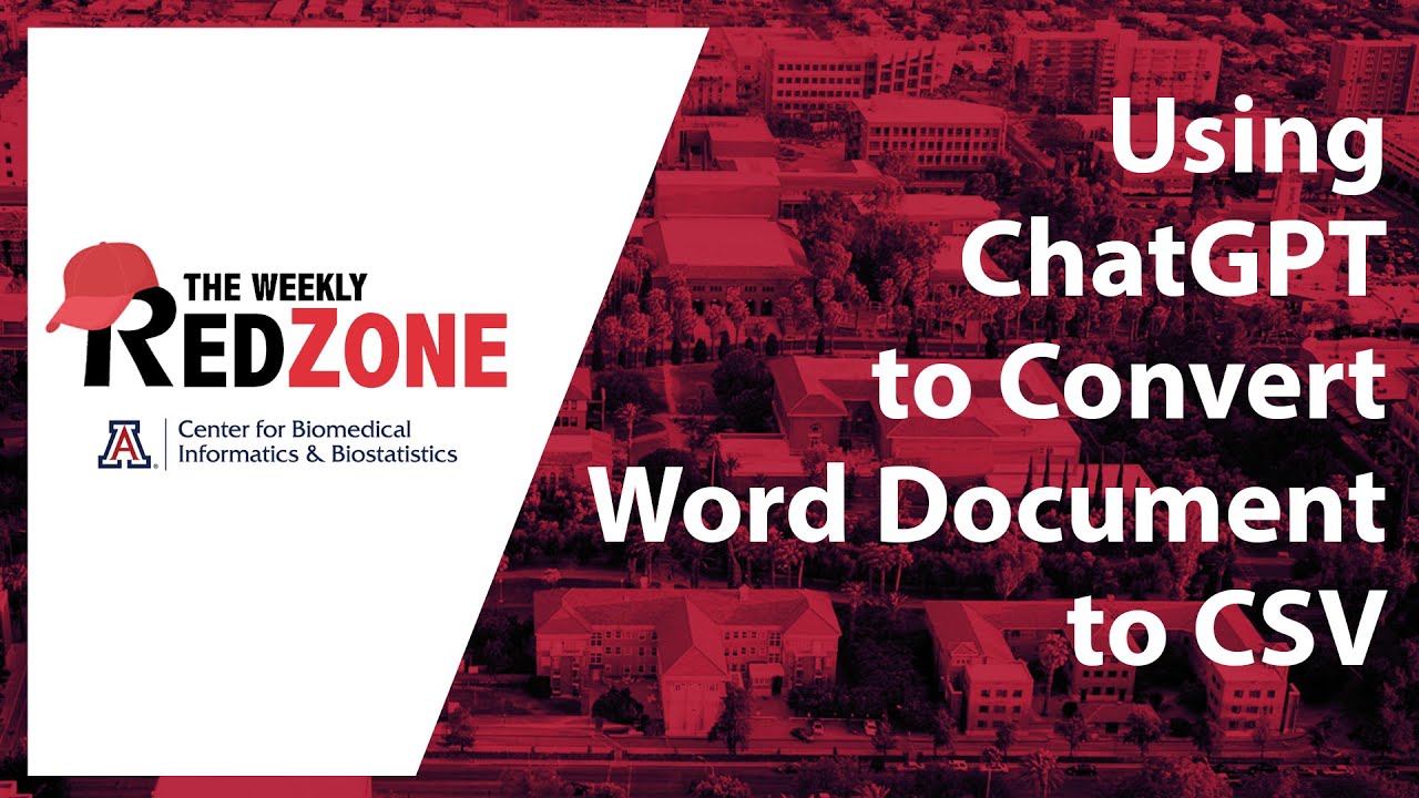 REDZone - Using ChatGPT to Convert Word Document to CSV