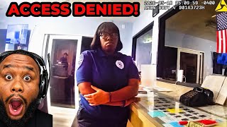 Security Guard Refuses to Let Cop Through