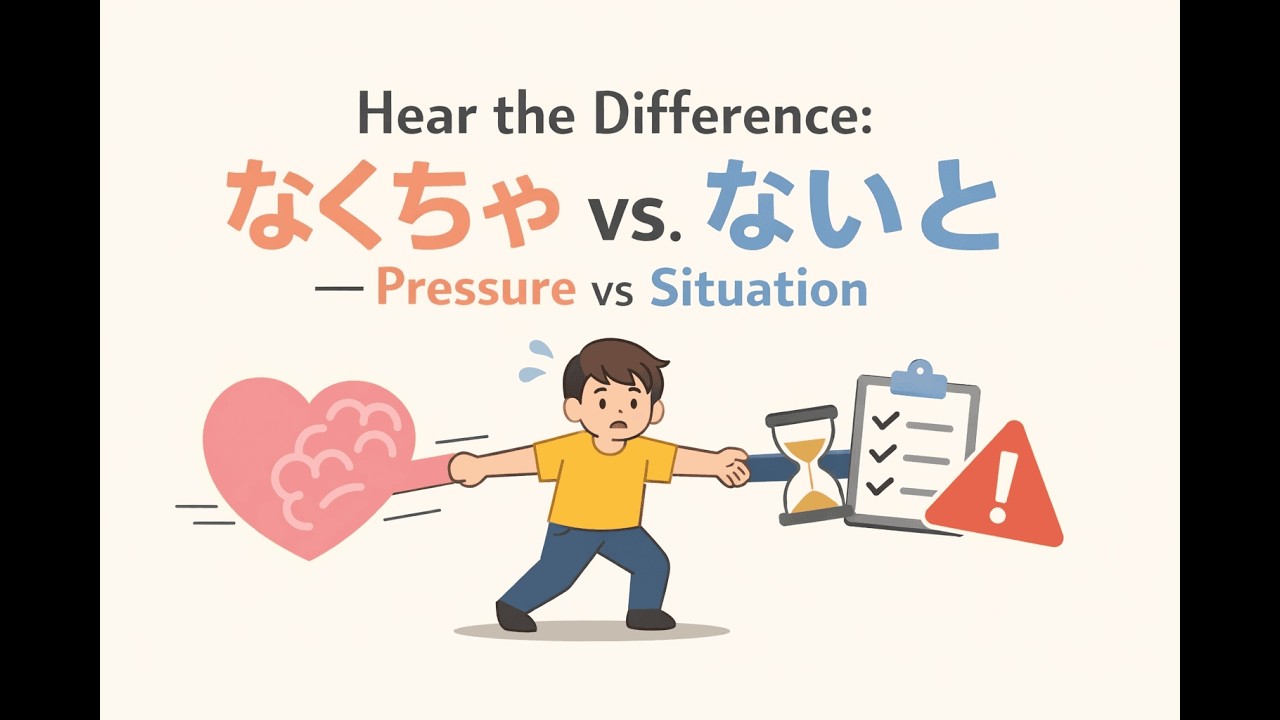 Hear the Difference: なくちゃ vs ないと — Pressure vs Situation | Listening Quiz