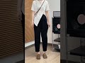 여성용 봄여름 하이웨이스트 루즈핏 배기팬츠