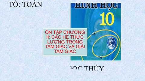 Bài tập về chương 2 hình học 10