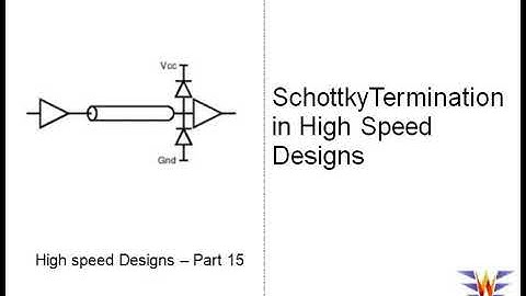 Schottky Diode Termination | High speed Signal Design Termination | High Speed Designs Part - 15