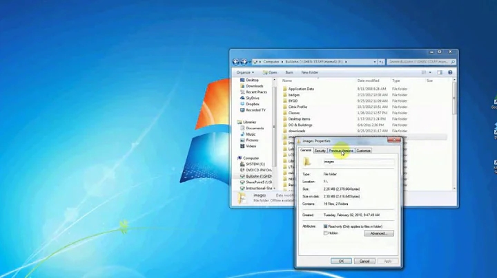 Restore deleted file from network drives @Shen