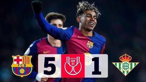 اهداف مباراة برشلونة 5-1 ريال بيتيس في كأس ملك اسبانيا