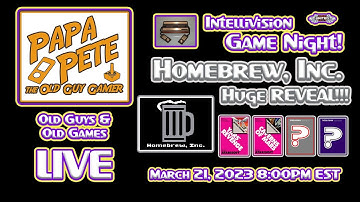 Homebrew Inc New Title REVEAL - Intellivision Game Night - Papa Pete